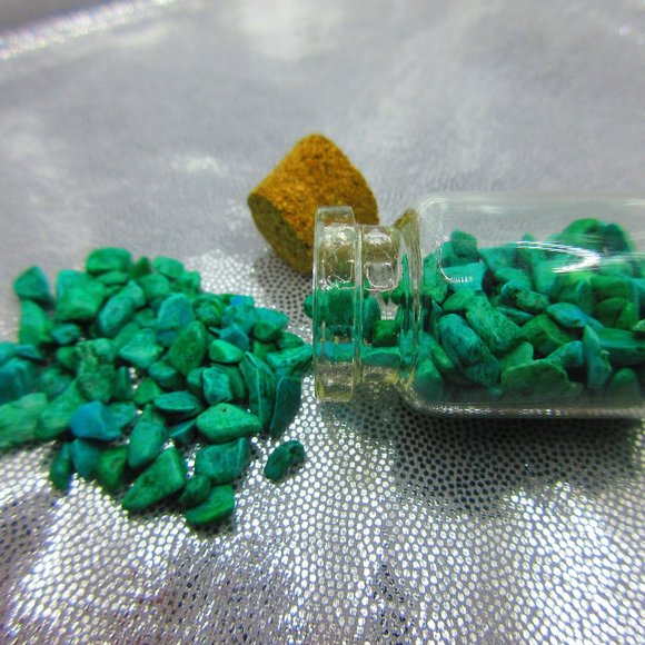 Blue Howlite Gemstone Chips In A Bottle Embellishments Natural Semi Precious - Picture 2 of 3